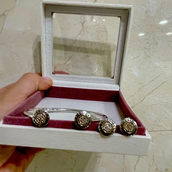 Pandora Logo Pave Open Bracelet - Picture 1 of 4